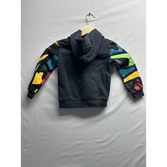 Nike Kids 2T Peace Love Swoosh Sweats Hoodie 2 Piece Set Black Colorful - Picture 8 of 14